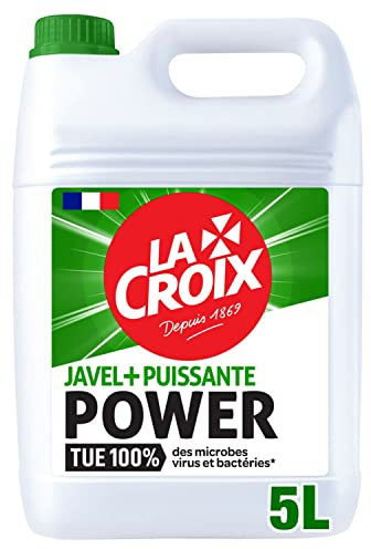 LA CROIX - Javel + Puissante Power - Nettoyants Multi-Usage - Nettoie en profondeur toutes les surfaces de la maison - Bidon 5 L