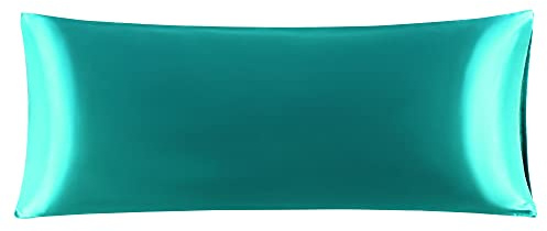 sourcing map Silky Satin Body Pillow Cover 1 Pack, Teal 50x137cm | Satin Body Pillow Cover, Pillowcases for Bedroom Use