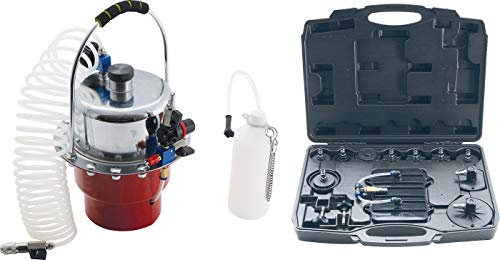BGS Diy 9783 | Druckluft-Bremsenentlüfter- und Adapter-Satz | 17-tlg. | Entlüftungsgerät | Bremsflüssigkeit | 5,5L