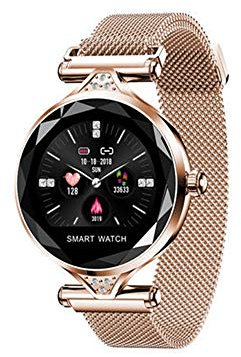 KMKAW Bracciale Impermeabile Uomo Signora Bambino Orologio Touch Screen A Colori Monitoraggio del Sonno Orologio Fitness Monitor della Frequenza Cardiaca Orologio Sportivo Tracker Fitness,d'oro