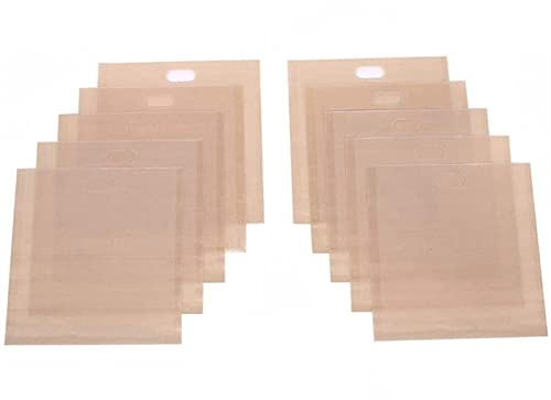 ENJY Toaster Bags Toaster Bag With Toaster Grilled Cheese Sandwich, Easy To Reuse, Non-stick Toast Bag Tool (Color : 10PCS, Size : 15 x 17cm)