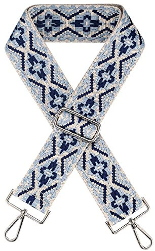 HAOCHEN Schultergurt für Taschen, Verstellbarer Taschengurt zum Wechseln, Schulterriemen Umhängegurt Breit 5 cm für Damen und Herren, Mädchen DIY Zubehör, Taschen, Handtaschen Gurt (Blau)