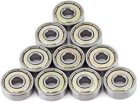 10 Stück Skateboard Kugellager - Doppelt Geschirmte 626ZZ Kugellager aus langlebigem Kohlenstoffstahl Metallgeschützte Miniaturkugellager 6x19x6mm