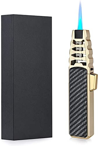 Solar Beam Torch - The Hottest Torch on Earth Turbine Torcher Torch Lighter Jet Flame Butane Gas for Torch Lighter for Candle Camping BBQ Kitchen Butane Not Included Windproof (Black)