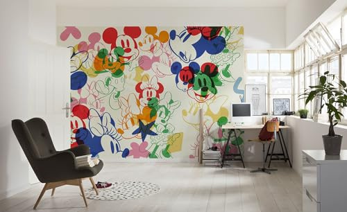 Komar Disney Non-Woven Photo Wallpaper - Mickey and Minnie Mix - Size 400 x 250 cm - Children's Wallpaper