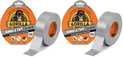 Gorilla 3044900 Tape Silver 48mm x 32m (Pack of 2)