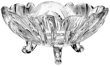 EIOLWJIEO Bol à fruits en verre cristal durable et polyvalent pour un nettoyage facile Durable et fiable Facile à nettoyer Applications larges, Couleur transparente