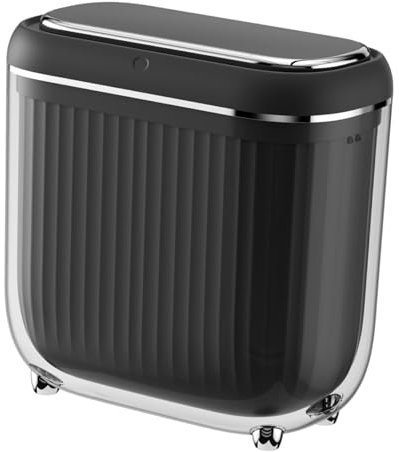 Poubelle Automatique, Poubelle Mince, Couvercle étanche, Poubelle Sans Contact, Poubelle de Salle de Bain pour Le Linge, noir