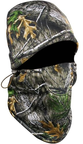 Pzuryhg Máscara de camuflaje para la cabeza, capucha resistente al viento para exteriores, máscara para clima frío, máscara de caza resistente al viento, cubierta facial de senderismo, capucha de cara