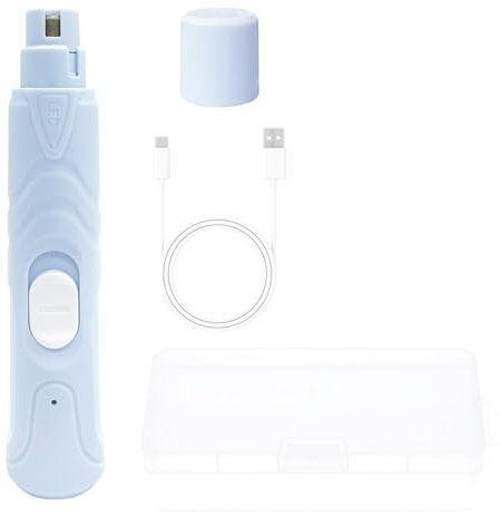 GREOHNMPAW Vogelnagelschleifer Vogelschnabelschleifer Schallgedämpfte Papageiennagelfeile mit LED-Lampe Vogelbedarf Geeignet für Wellensittiche