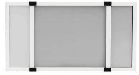 Zanzariere Estensibile in fibra di vetro con telaio in alluminio per finestre facile da montare (Telaio Bianco, H50x50/92 cm)
