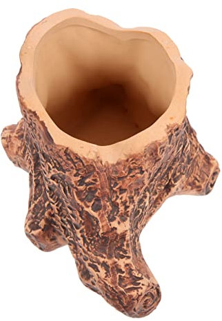 BAZEITFLOW Pot à Fleurs en Céramique Imitation Racine d'arbre pour Succulentes Et Cactus, Décoration Intérieure Et Extérieure, Jardinière Décorative Originale pour Bureau Et Maison