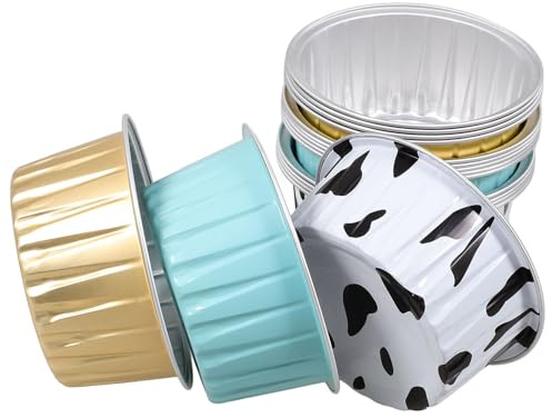 TOYANDONA 15 pezzi Teglie in Alluminio per Dolci Stampi Muffin Piccoli Resistenti e Distribuzione Calore Uniforme per Forno Feste e Casa