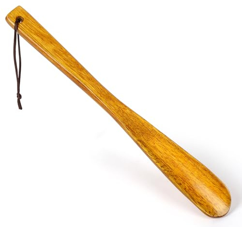 AYBUY Wooden Shoe Horn, 32cm Long Shoe Horn, Comfortable Shoes Lifter for Seniors Kids Adults