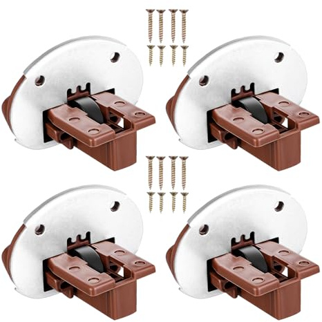 Ciieeo Kit de 4 Correderas para Cajones Rodillos de Plástico Herrajes de Repuesto para Reparación de Guías de Cajón Accesorios para Muebles de Cocina Cómoda y Armarios Deslizamiento