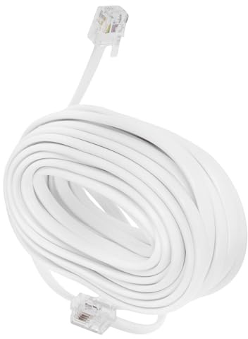 COHEALI Cavo Telefonico Prolunga Rj11/Rj14 6P4C 762 M per Telefono Fisso Cavo di Prolunga per Casa e Ufficio con Segnale Stabile e Installazione senza Attrezzi