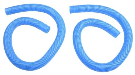 2pcs 1m for Intex 1-1/4 Inch Accessory Hose Above Ground Pool Swimming Pump Blue White Replacement(Blue)