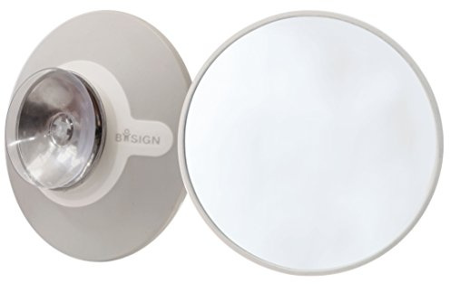 Bosign Suction Cup Mounted Detachable Mirror 5x Magnification White