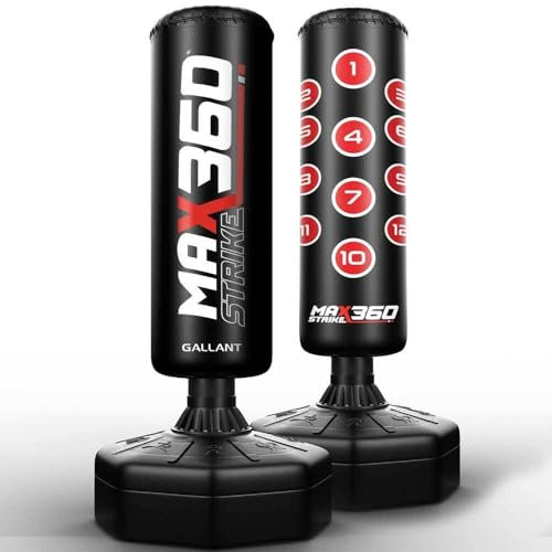Gallant 6ft Boxing Bag Free Standing Punch Bag Adult - Max Strike 360 - Heavy Duty Punching Bag Dummy, Excellent for Punch Kick - Kickboxing Mixed Martial Arts MMA Home Gym Exercise Equipment