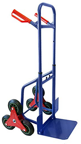 Grafner Treppensteiger Sackkarre klappbar, Belastbarkeit 200kg, sternförmige Räder, solide Stahl-Ausführung, Treppen Sackkare Bordstein Umzug
