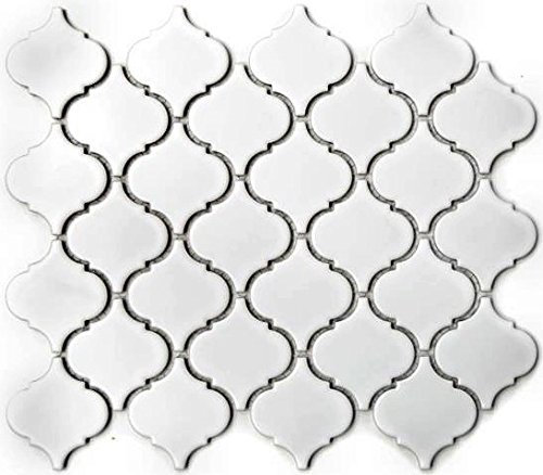 Piastrella a mosaico retrò vintage in ceramica fiorentina bianca opaca per pavimenti, pareti, bagno, doccia, cucina, specchio per piastrelle, rivestimento per vasca da bagno WB13-11WM