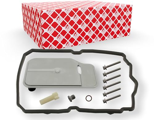 Febi bilstein 100250 Kit de filtres à huile de transmission pour transmission automatique, avec joint de carter d'huile et tuyau de trop-plein, 1 pièce