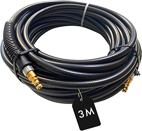 M&M Smartek Hochdruckschlauch 3m für Kärcher K2-K7, Quick Connect | Messing-Schnellanschlüsse ermöglichen den werkzeuglosen Wechsel; der Schlauch ist für bis zu 160 bar und 40 °C ausgelegt.