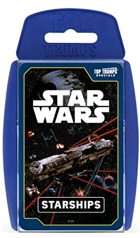 Top Trumps Juego de Cartas Star Wars Starships Classics, Juega con el Rebel X-Wing, el Destructor de Estrellas Imperial y la Fulminatrix, Educativo para más de 2 Jugadores es un Gran Regalo para