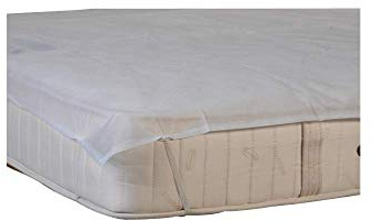 Alèse Jetable Largeur 90 cm Longueur 190 cm alaise 1 Personne PLP Non tissé Blanc avec élastique en tête et Pied Protège Matelas Hygiénique alaise qualité médicale en Sachet Individuel (50)