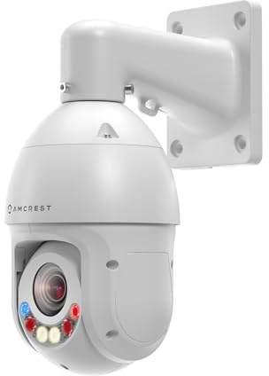 Amcrest 4MP AI PTZ POE IP Camera Pan Tilt Zoom (Optical 25x Motorized Zoom) Speed Dome, Human/Vehicle Detection, F1.6, 1/2.8 Sensor, 4MP@30fps, 328ft Night Vision, IP4M-1063EW-AI-V2