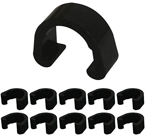 ANCLLO 10 PCs Schwarzmetall-C-Clips Klemmen U-Clips Schnalle MTB BMX Mountainbike-Fahrräder Bremskabel Umwerfer Schaltkabelführungen Schaltkabelgehäuseschlauch