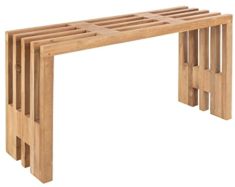 House Nordic Bank Benidorm Teak Holz 90 cm Holzbank Gartenbank Sitzbank