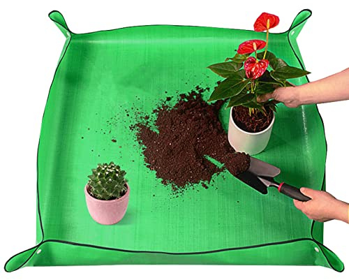 CCLONGTT Plant Mats for Repotting Mat Gardening Waterproof Folding Mat Plant Transplanting Mat for Indoor Plants Floorplants Floor Orchids Soil Foldable (Size : 75 * 75cm)