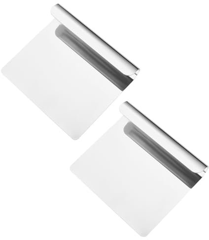 Alleshelfer Gemüsespatel, 2 Stücke Teigschaber, Teigkarte,Küchenspachtel Edelstahl Teigkarte, Teigkarte Edelstahl, Kuchenschaber, Küchenspachtel für Pizza & Kuchenschaber teigschaber holz