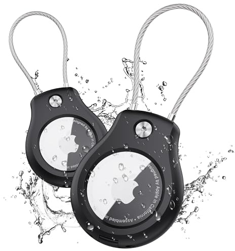 citymore AirTag Schlüsselanhänger, 2 Stück, wasserdicht, kompatibel mit Apple AirTags, Ultra Safe Apple Tag Hülle, für Gepäck, Schlüsselanhänger, Gepäckanhänger, Rucksack und mehr