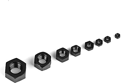 Sechskantmutter, 140 Stück M2 M2,5 M3 M4 M5 M6 M8 M10 Gewinde Nylon Kunststoff Sechskantmuttern, Sechskantmuttern (BLACK)
