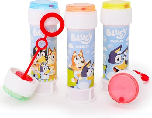 Toyland® Packung mit 3 blauen Seifenblasenbechern mit Zauberstäben, 60-ml-Lösung und neuartigem Labyrinthdeckel – Taschengeld und Spielzeug für Partytüten