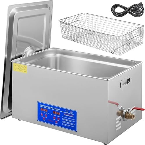 MIAOMI Professional Ultrasonic Cleaner Stainless Steel Heated Ultrasonic Cleaner, Industrial Ultrasonic Cleaner with Digital Timer&heater(110v)