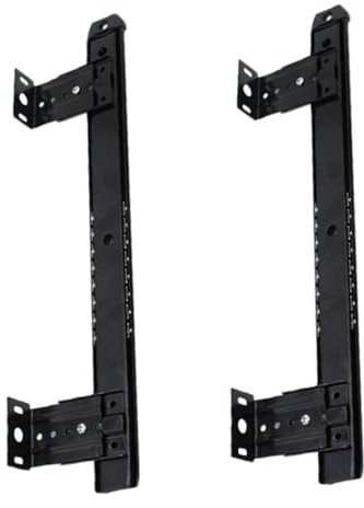 UKCOCO Keyboard Slide Rail Drawer Track 35mm Wide Thickened Steel Roller Slides for Computer Desk Drawers Black for Office Use