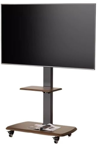 Soporte Tv Soporte De Televisores Carro De TV Móvil Con Ruedas Con Estante AV, Soporte Rodante Para TV Para Televisores De Pantalla Plana LCD De 32-80 Pulgadas, Hasta 132 Libras, Altura Ajustable Sopo