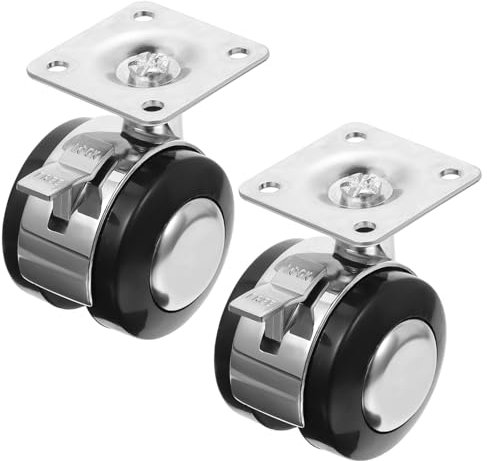 jojofuny 4pcs Caster Brake Wheel for Office Chair Furniture Wheel Brake for Furniture and Office Chair Use