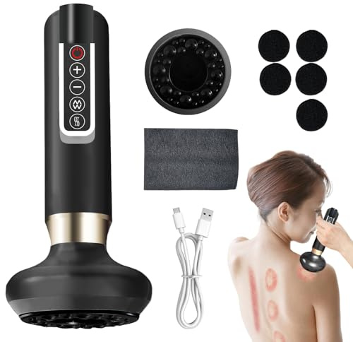 Masseur Anti Cellulite 12 Niveaux Appareil de Gua Sha à Usage Domestique Anti Cellulite Puissant Appareil Masseur Ventouse Electrique Anti Cellulité Sculpture (Gris)