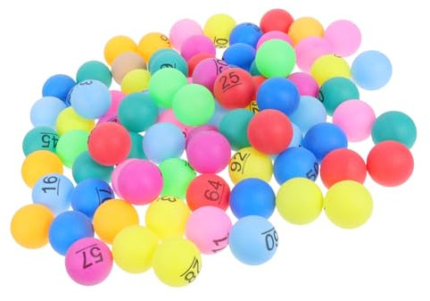 Supvox 100stücke Nummerierte Raffle Balls Aus Kunststoff Bunt Durchnummerierte Spielkugeln Nahtlos Robust Und Leicht Für Tombola Bingo Und Partyspiele Vielseitig Einsetzbar