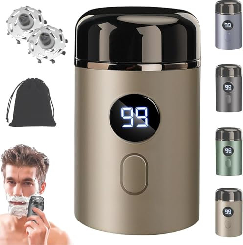 Intim-Und Korperhaarrasierer, EasyTrimPro 2.0, 2025 Neu Wasserdicht IPX7, Leise & Wiederaufladbar Easytrimm Rasierer, Mini Elektrorasierer Herren (Gold)