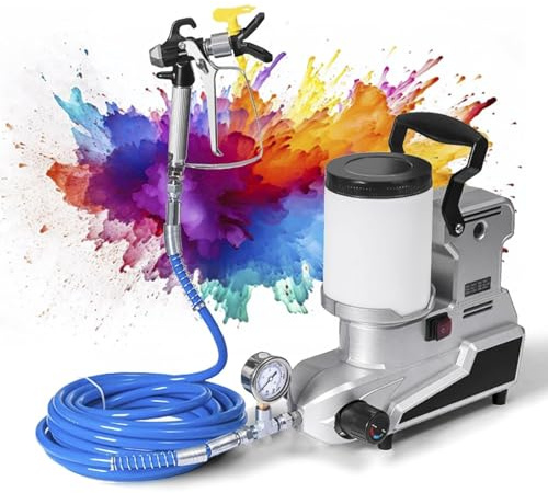 2L Airless Paint Sprayer, 2.5L/Min Paint Spraying Machine, Electric Spray Paint Machine,for Waterproofing Concrete Wall Repair,Finishing Spraying