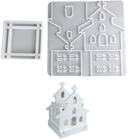 FANSHINUO Silikonform-Set, Bastelformen, Tischdekoration, geeignet für Harz- und Gipsgussformen, 2 Stück