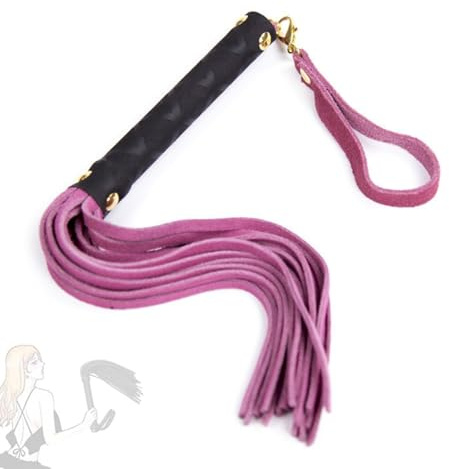 Generico Frusta da Cavallo in Pelle da 30 cm per Mascherata, Cosplay Accessori Sportivi - itB6 (Rosa)