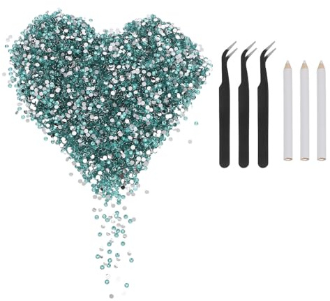 NUOBESTY Piedras de Resina Planas Brillantes, 3 Mm, para Manualidades Botellas y Decoración Facial
