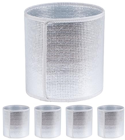 Takingup 5pz Coperture per Piante Isolate per l'inverno Foglio di Alluminio Coperture Invernali per Piante Protezione dal Sole e dal Gelo Coperta Isolante per Vasi di Fiori Coprivaso