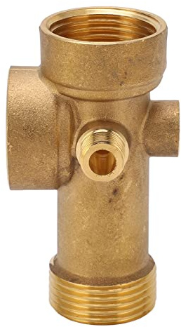 Walfront Accesorios de Tubería de Latón de 5 Vías con Rosca Hembra G1 G1/4, Conector de Tubería de Latón de Presión de 8Mpa para Tuberías de Agua, Aceite, Gas, en Cocina, Baño, Industrial